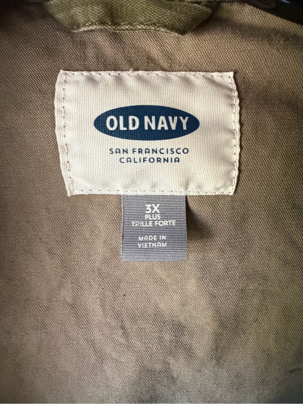 Old Navy Green Camouflage Jacket; size 3X - Picture 3 of 3